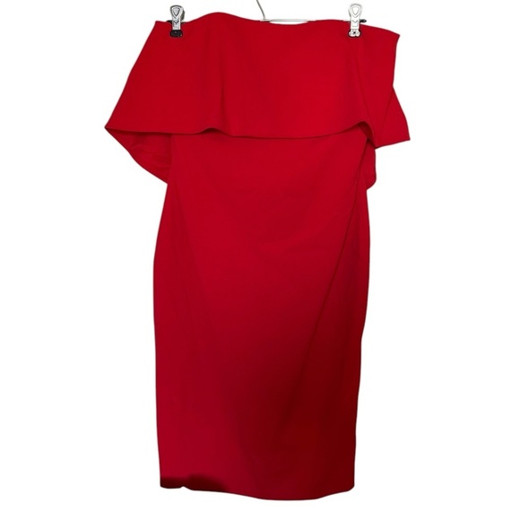Badgley Mischka Strapless Drape Bodycon Dress - Picture 1 of 7